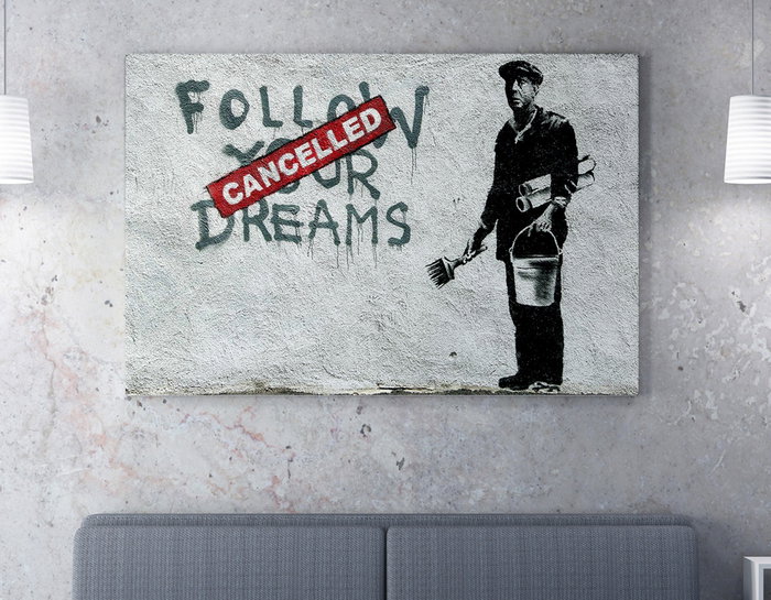 Wallity Lienzo Decorativo Banksy WY48 70 x 100 cm